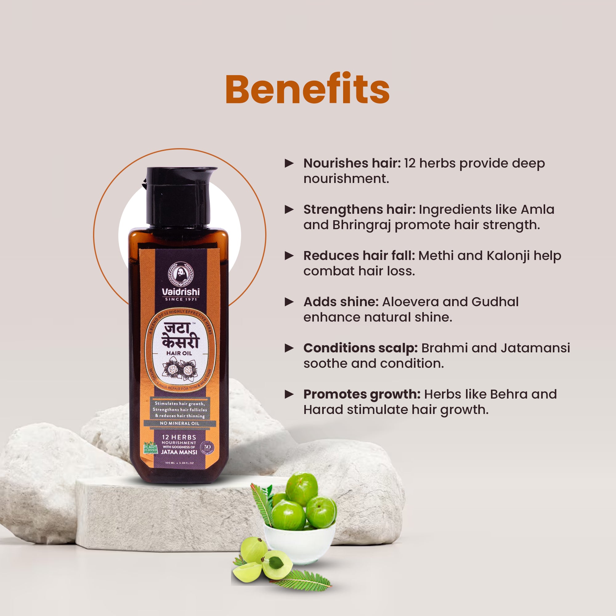 Jata Kesri Hair Oil | For Damaged and Weak Hair | No Paraffin | 100 ml