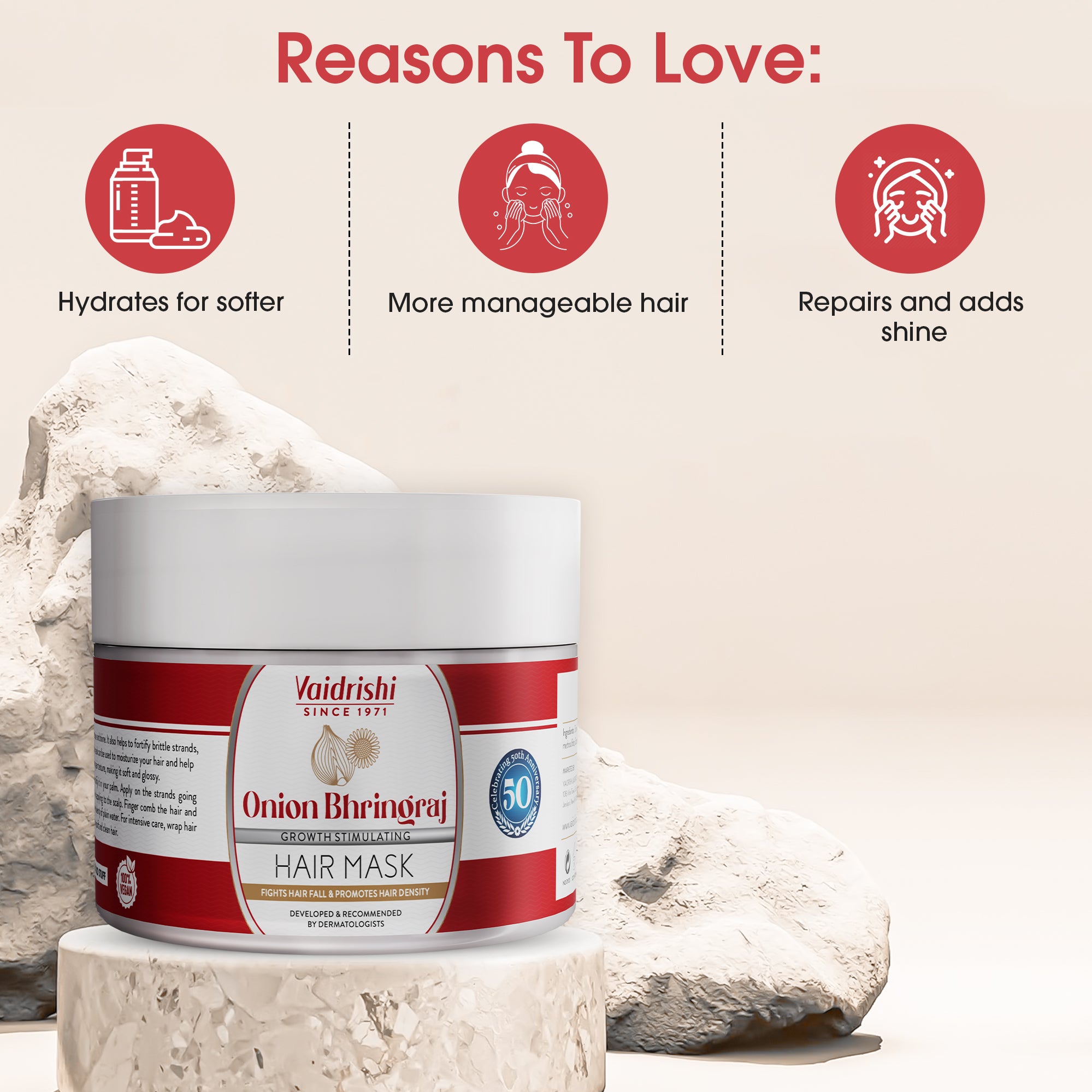 Vaidrishi Hair Mask for Hair Fall Control with Onion & Bhringraj Hair Mask | Improves Scalp Health