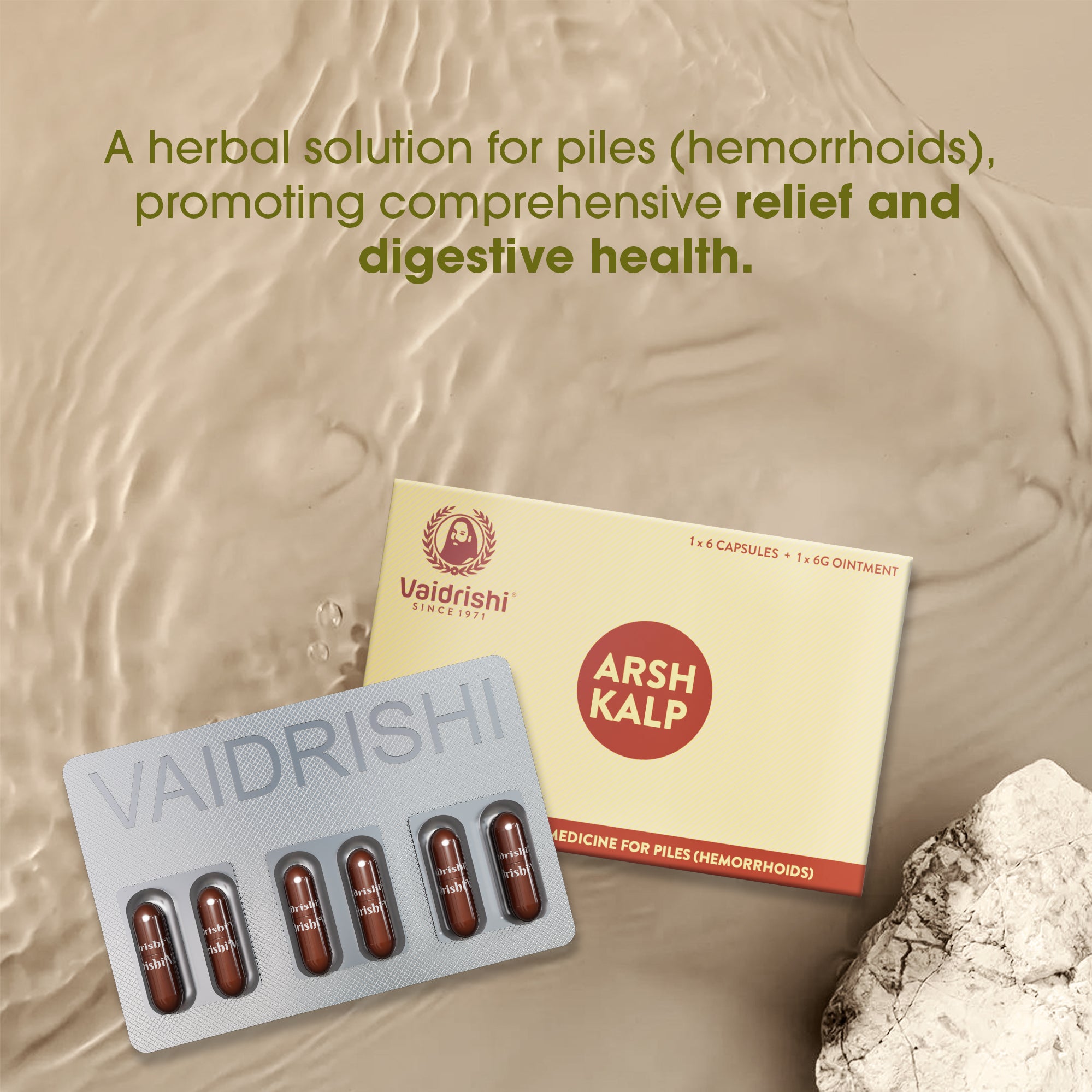 Vaidrishi Arsh Kalp Capsules to relieve Piles naturally