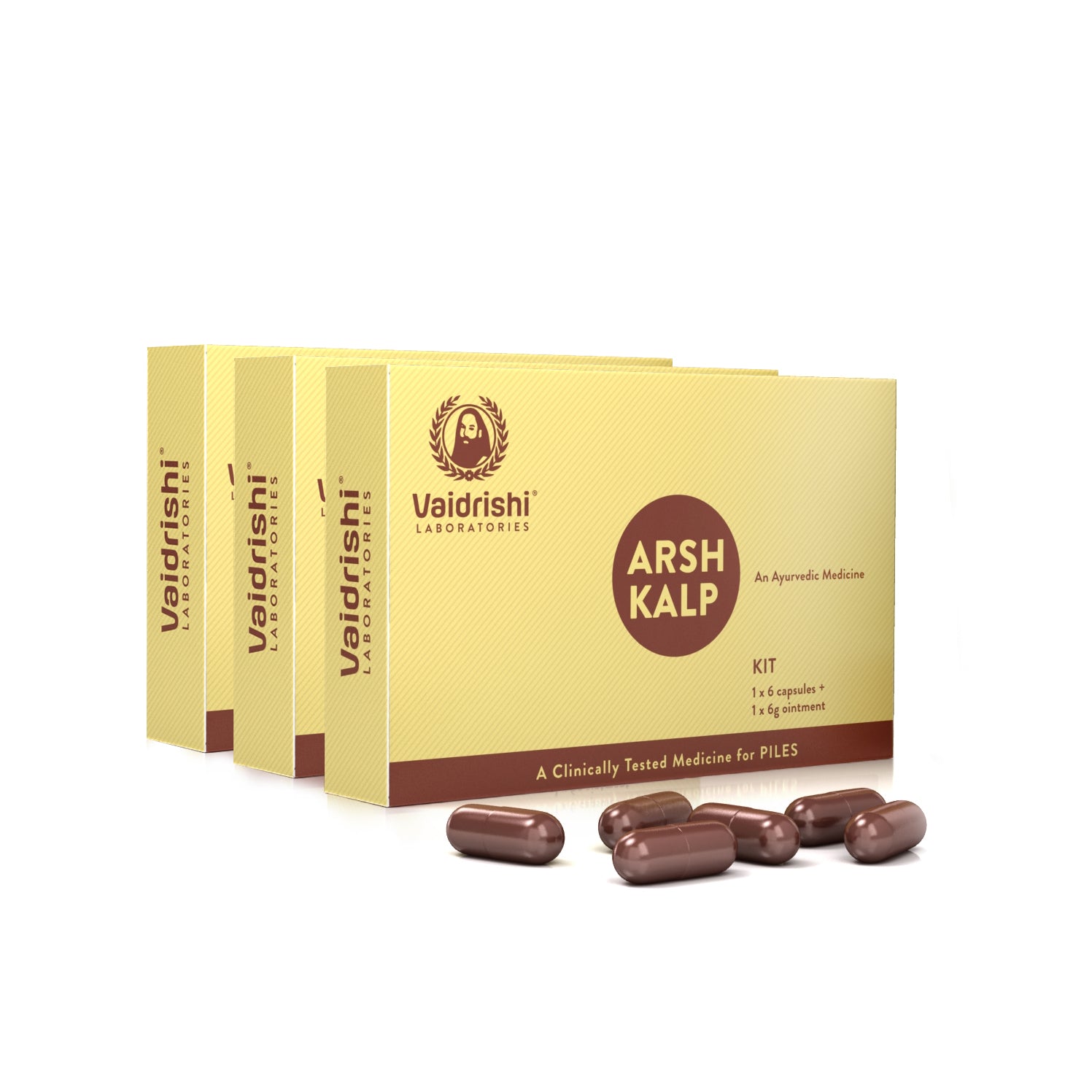 Vaidrishi Arsh Kalp Capsules to relieve Piles naturally