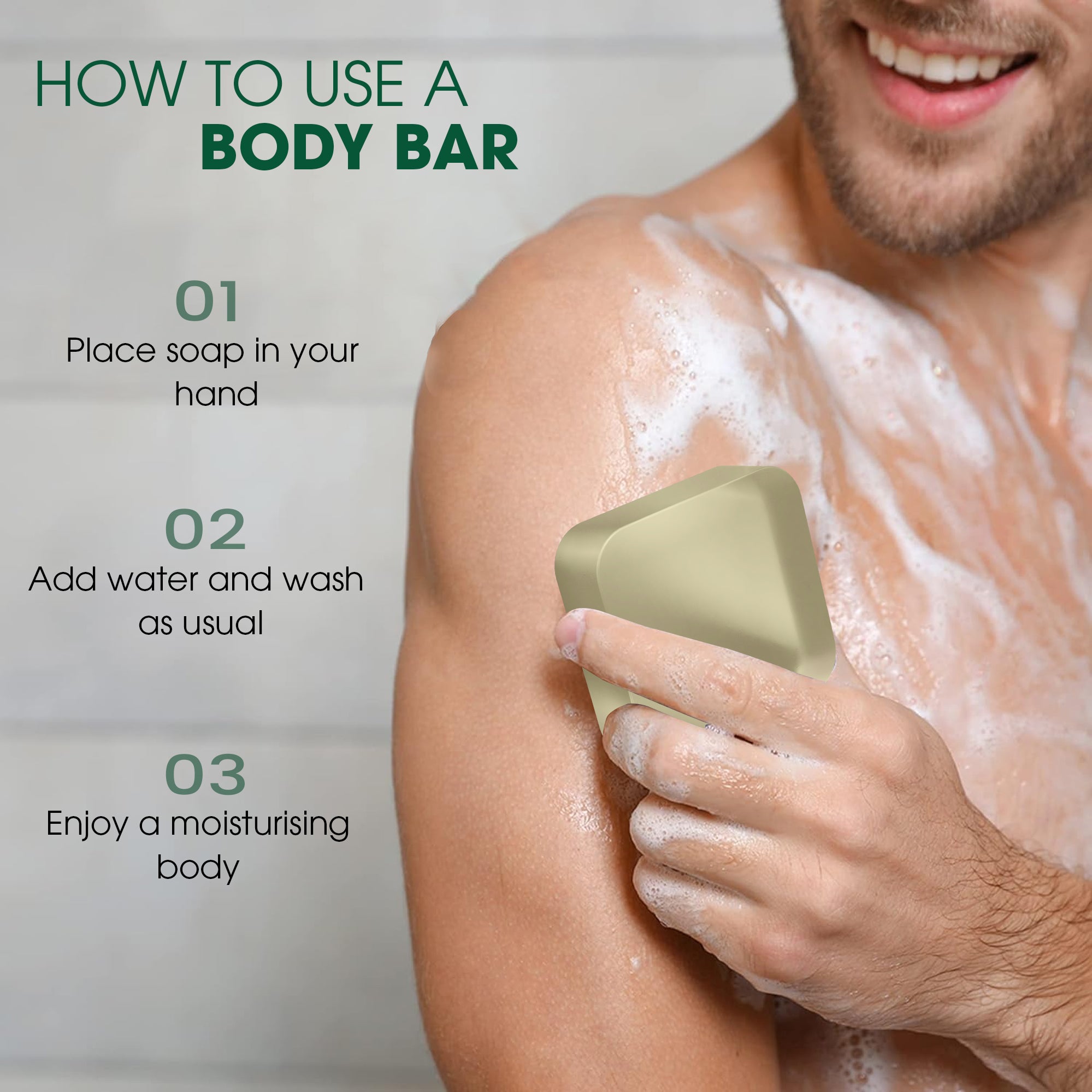 Vaidrishi Body Bar for Skin Purification with Neem & Basil | Clean & Refreshing Skin
