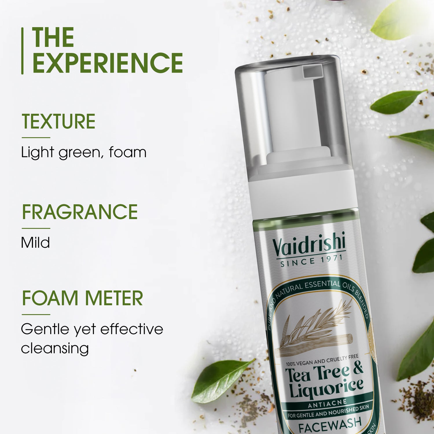 Vaidrishi Facewash for Acne Prone Skin with Tea- Tree and Liquorice | Clean & Glowing Skin