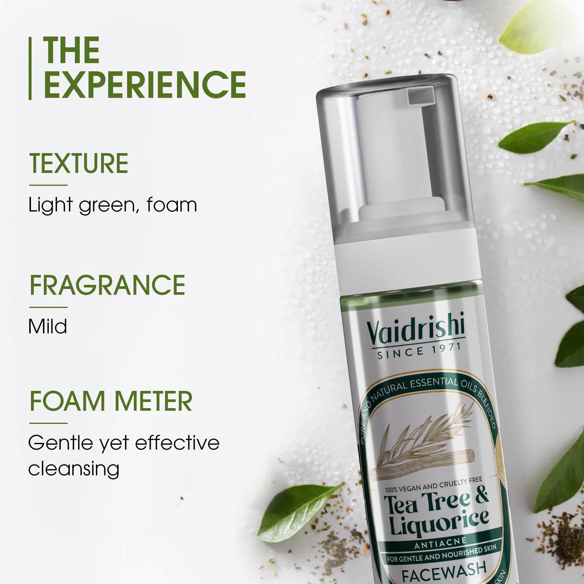 Vaidrishi Facewash for Acne Prone Skin with Tea- Tree and Liquorice | Clean & Glowing Skin