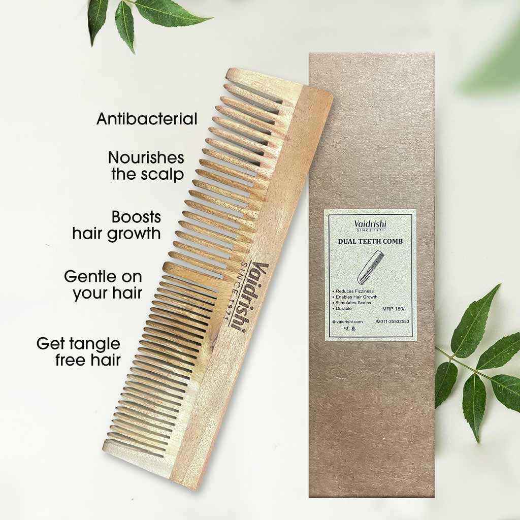 Vaidrishi Dual Teeth Wooden Comb