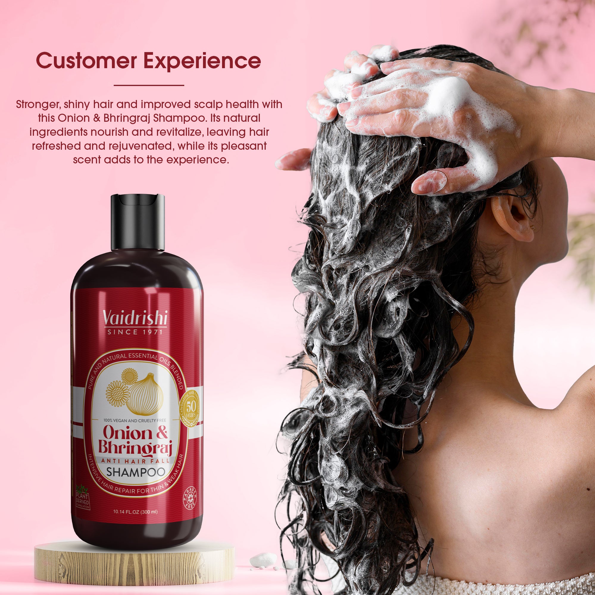 Vaidrishi Shampoo for Damaged & Weak Hair with Onion and Bhringraj | Repair & Strengthen Hair | 300 ML