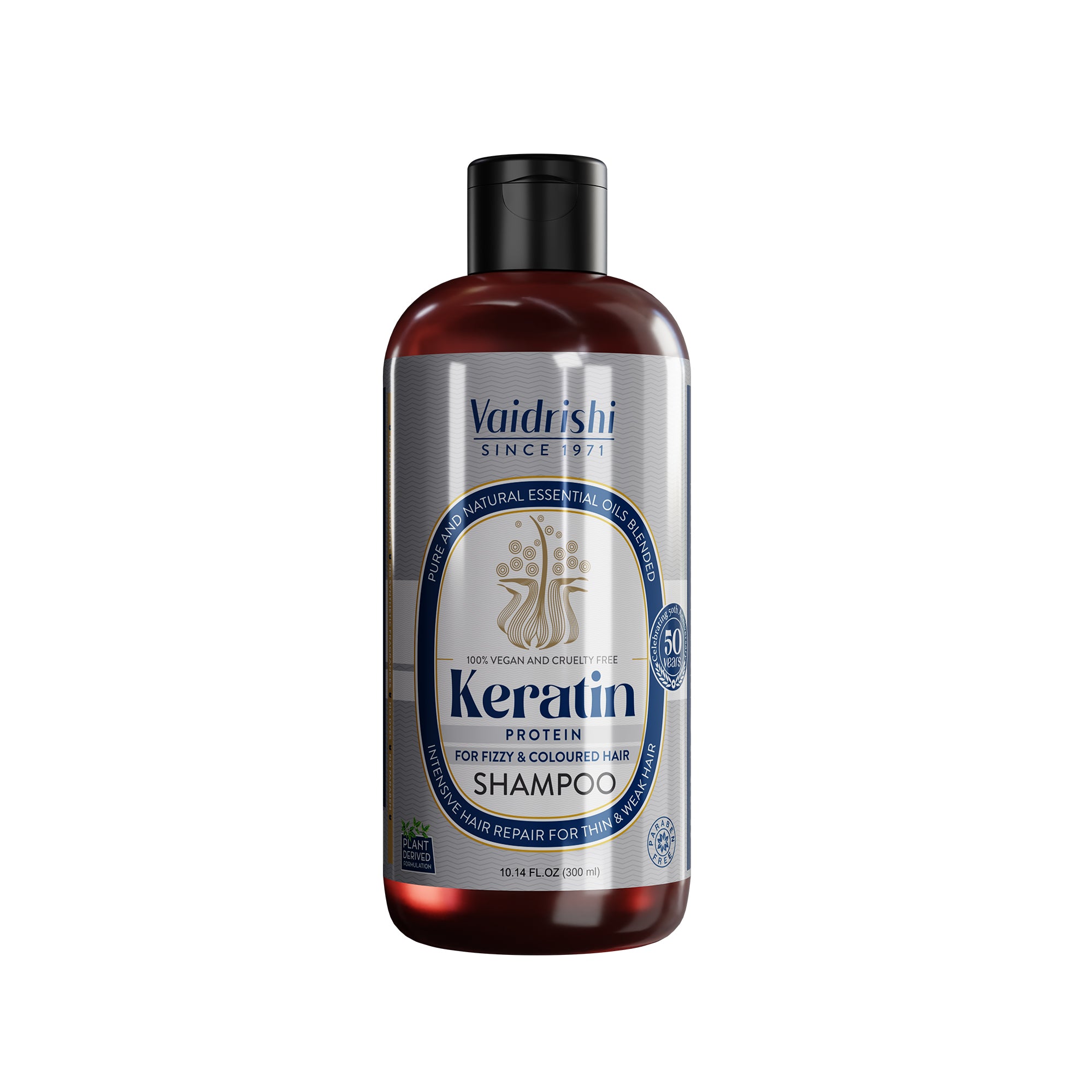 Vaidrishi Shampoo for Colored & Frizzy Hair with Keratin Protein | Smooth & Frizz-Free Hair | 300 ML