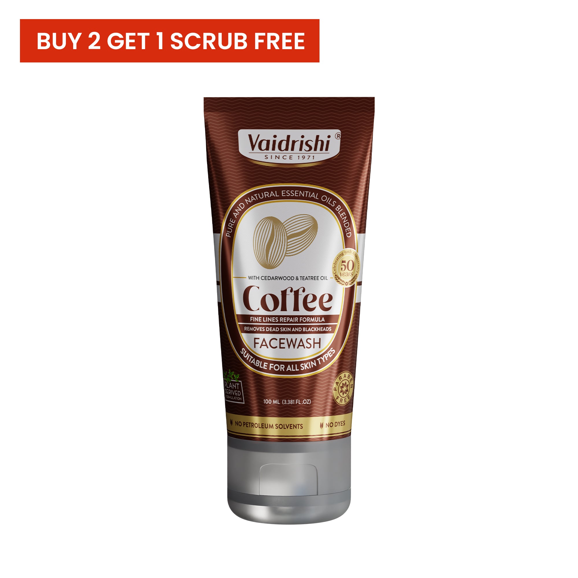 Vaidrishi Facewash for Anti-Aging with Coffee Seeds | Awake & Tightens Skin