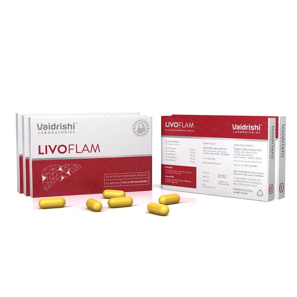 Vaidrishi Livoflam Capsules for FATTY LIVER | वैद्रिषी लिवोफ्लैम कैप्सूल फैटी लिवर के लिए |