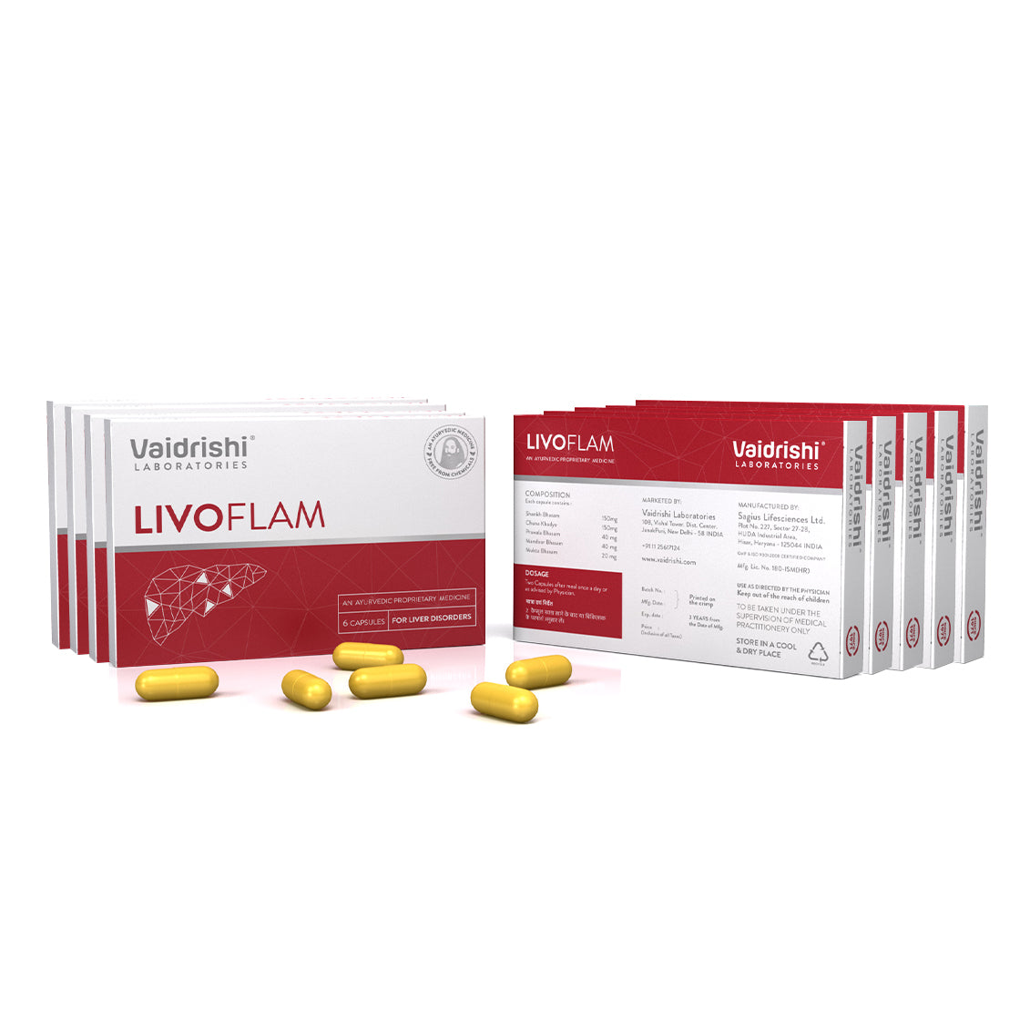 Vaidrishi Livoflam Capsules for FATTY LIVER | वैद्रिषी लिवोफ्लैम कैप्सूल फैटी लिवर के लिए |
