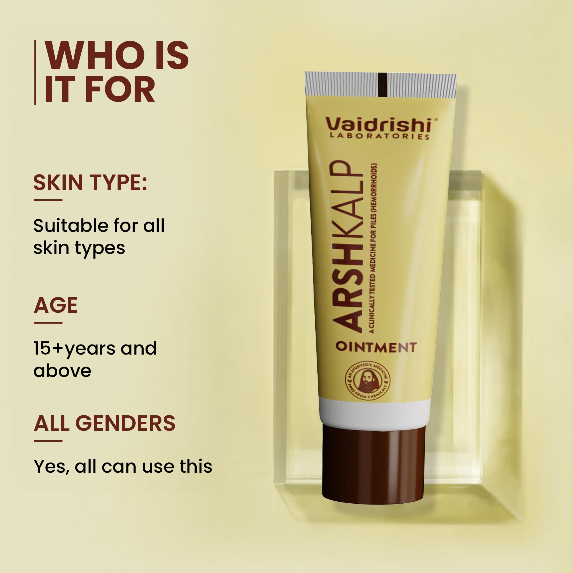 Vaidrishi Arsh Kalp Ointment for Piles Burning & Swelling Problem