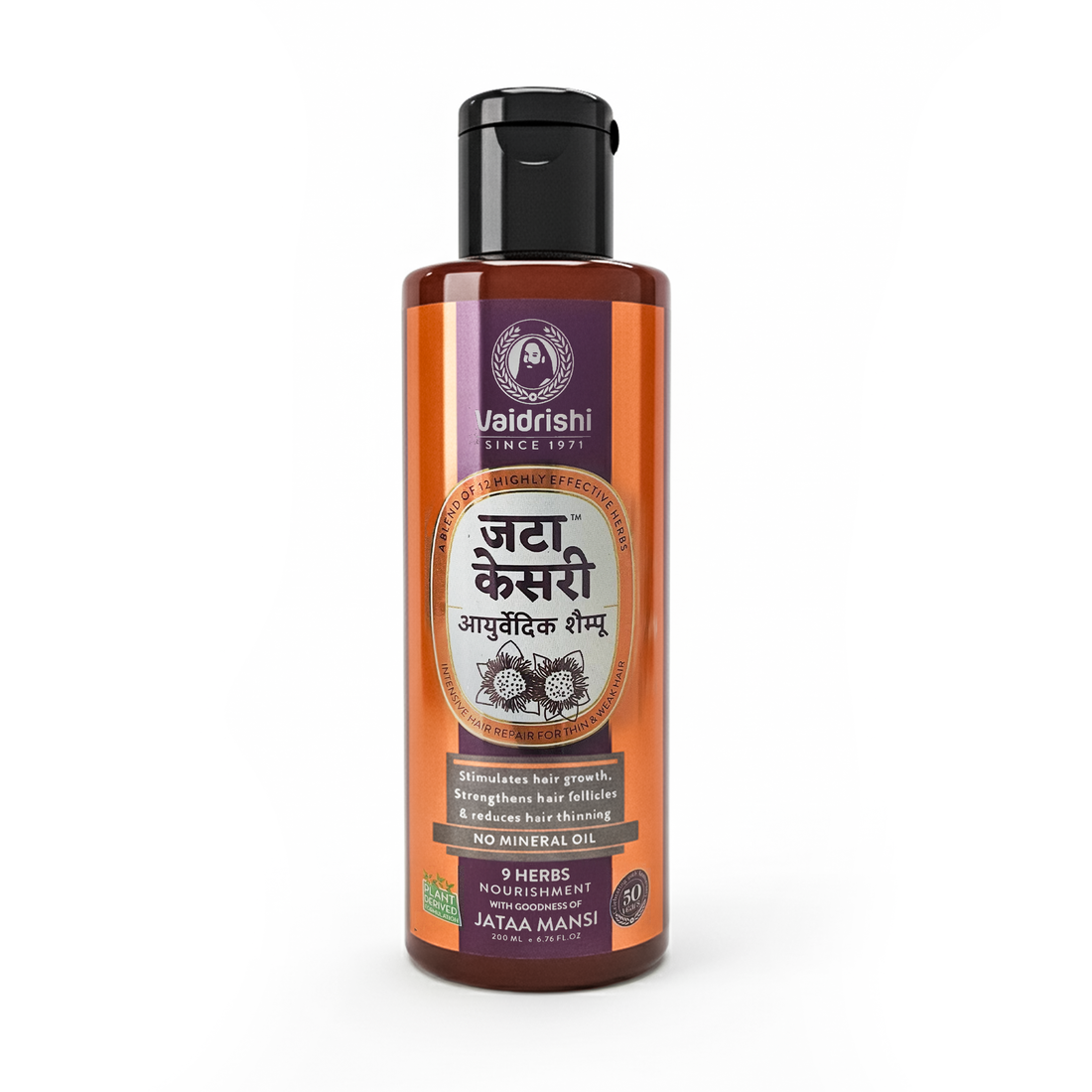 Vaidrishi Jata Kesari Ayurvedic Shampoo – Herbal Solution for Hair Growth &amp; Repair-200ml