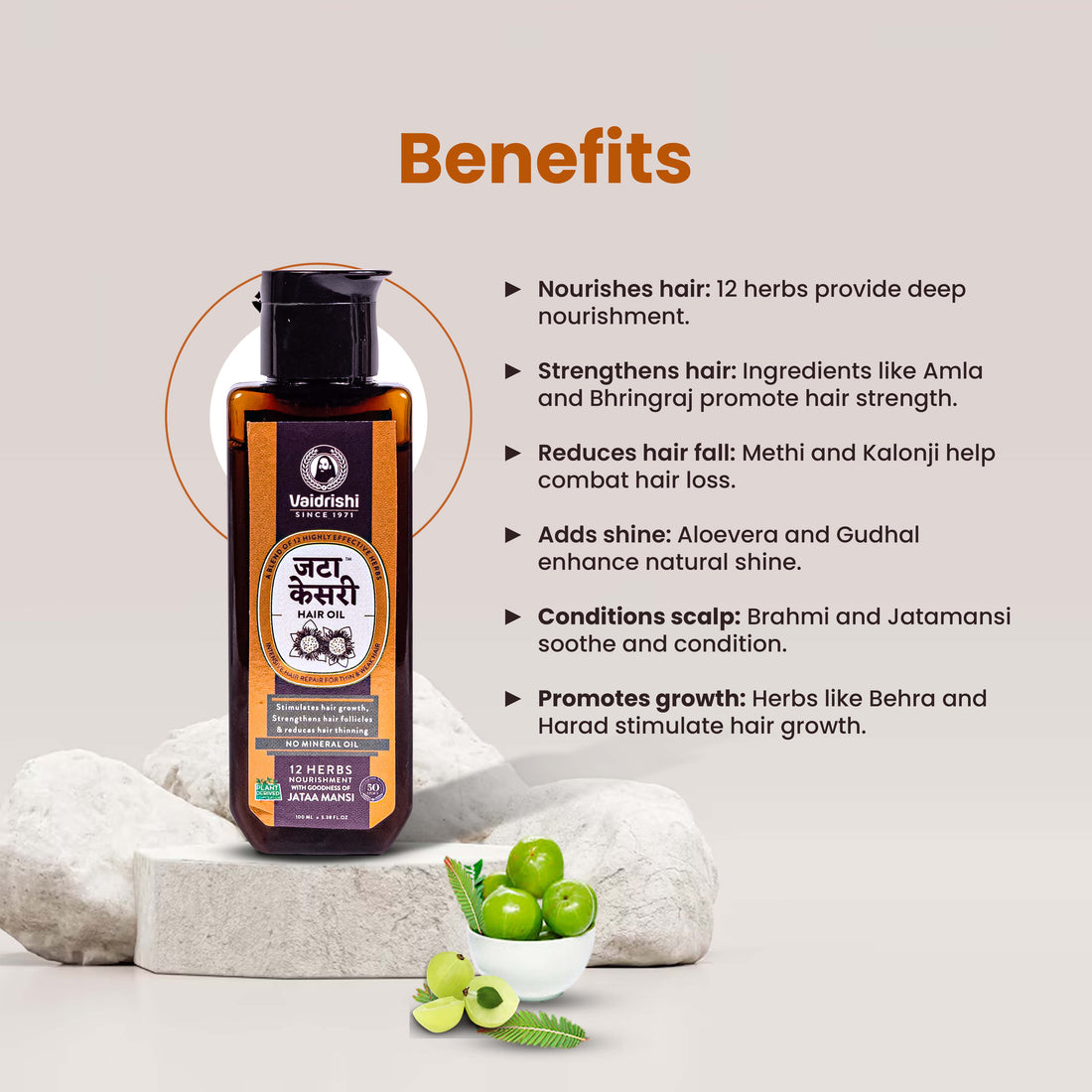 Jata Kesri Hair Oil | For Damaged and Weak Hair | No Paraffin |  100 ml