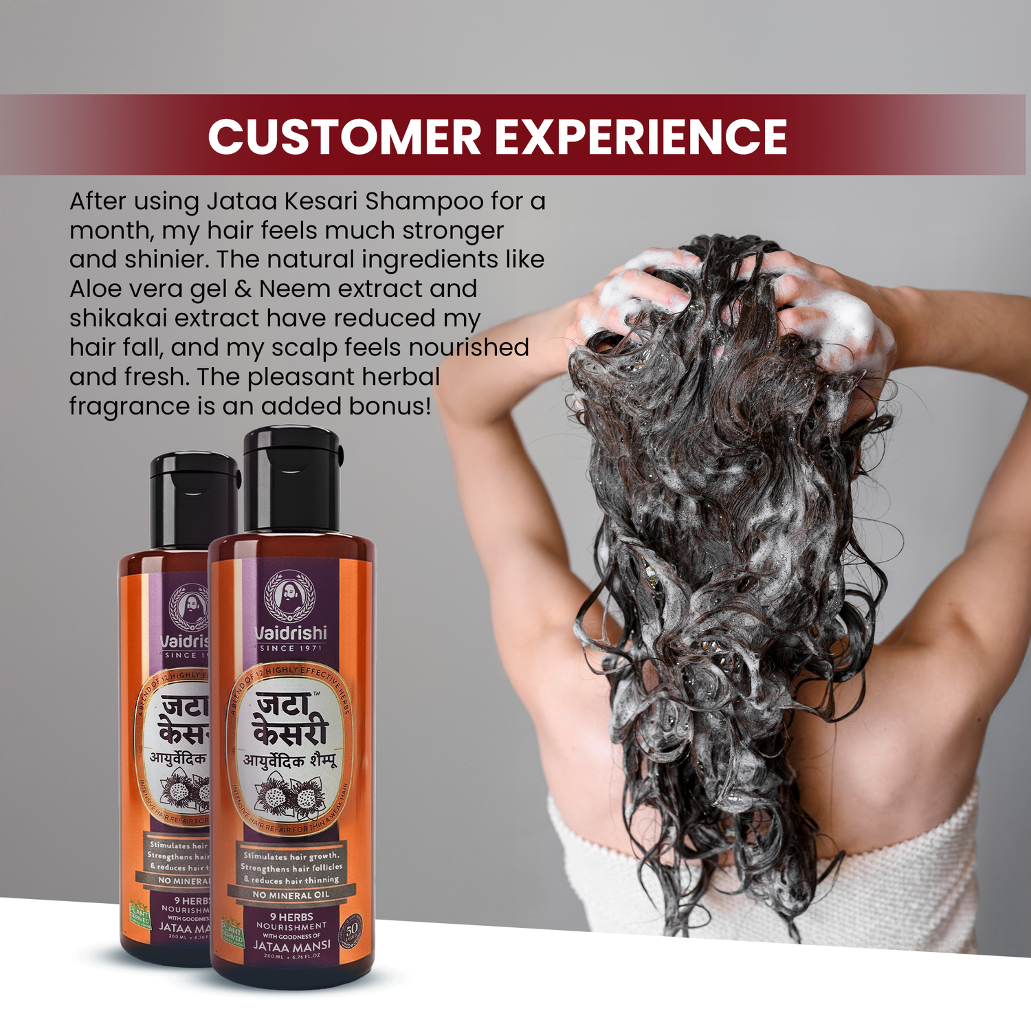 Vaidrishi Jata Kesari Ayurvedic Shampoo – Herbal Solution for Hair Growth &amp; Repair-200ml