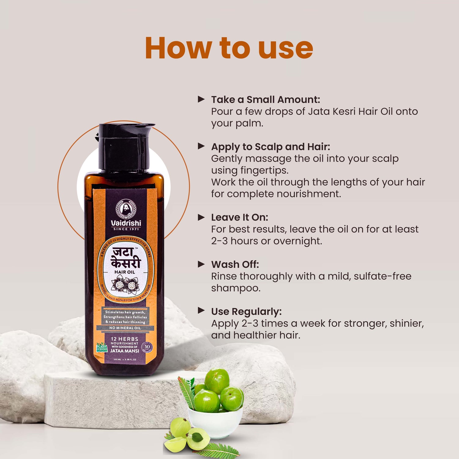 Jata Kesri Hair Oil | For Damaged and Weak Hair | No Paraffin |  100 ml