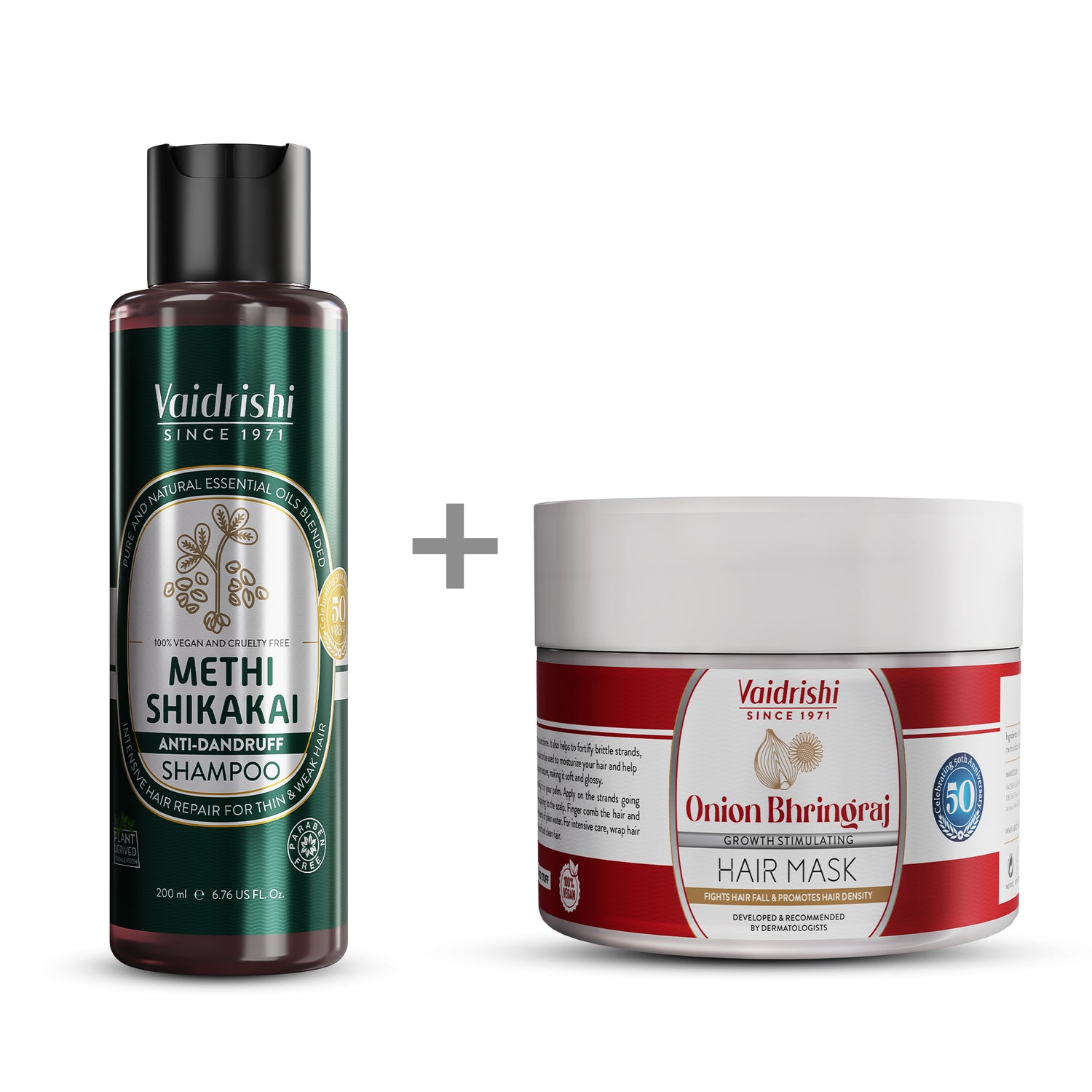 Buy Methi Shikakai Shampoo &amp; Save 35% on Onion &amp; Bhringraj Hair Mask.