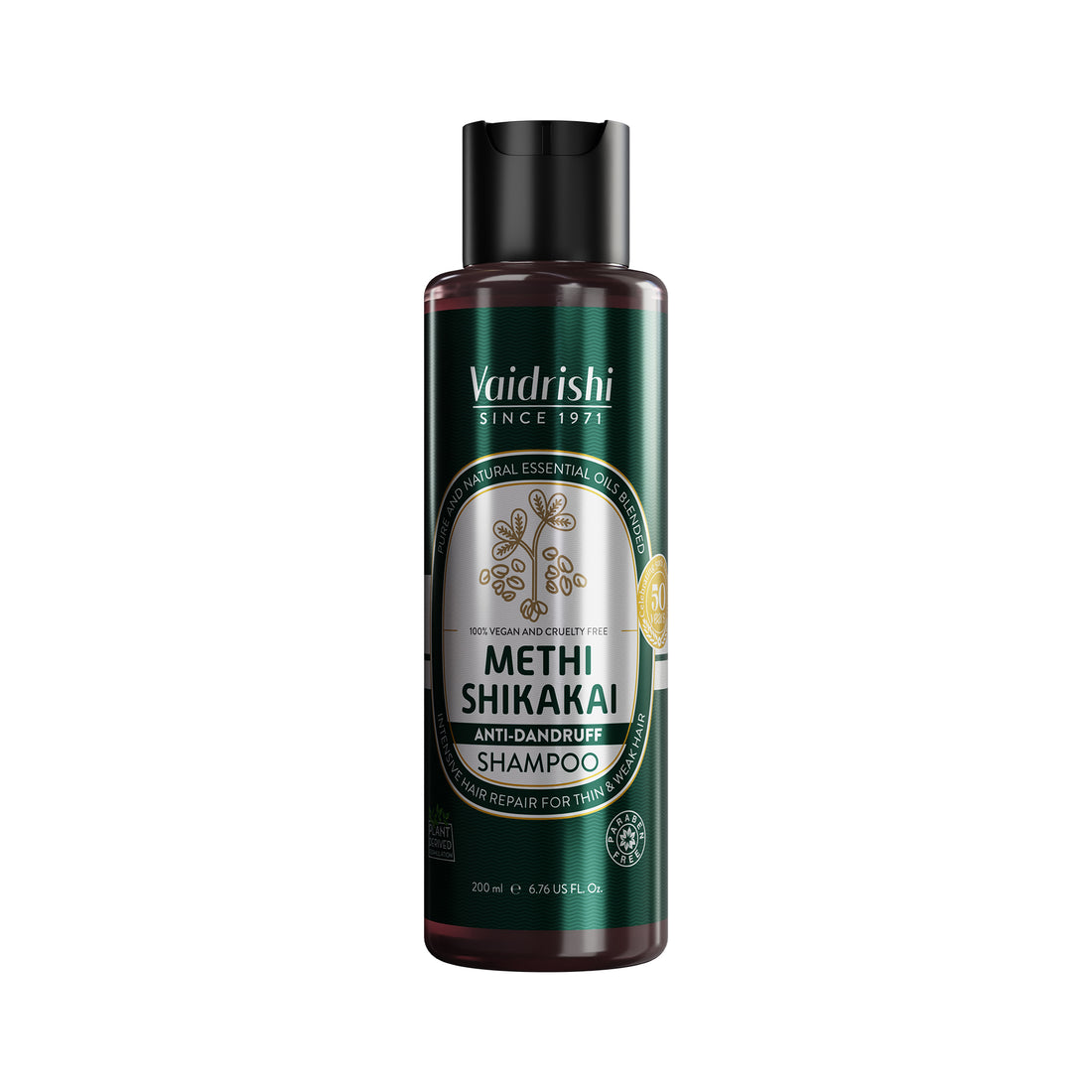 Vaidrishi Shampoo for Reducing Hair Fall with Methi Shikakai | Reduce Breakage &amp; Manageable Hair | 200 ML