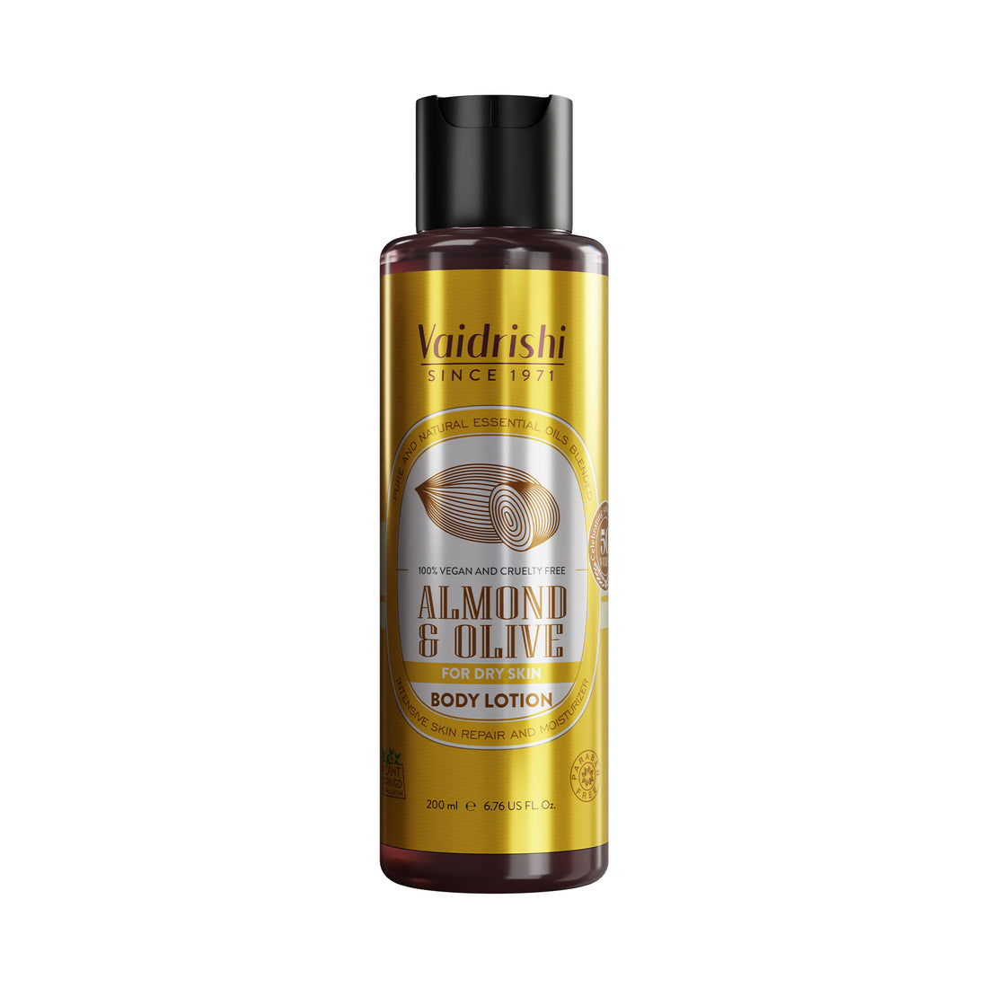 Vaidrishi Body Lotion for Rejuvenate Your Skin with Almond & Olive | Ultra Light Hydration | 200 ML