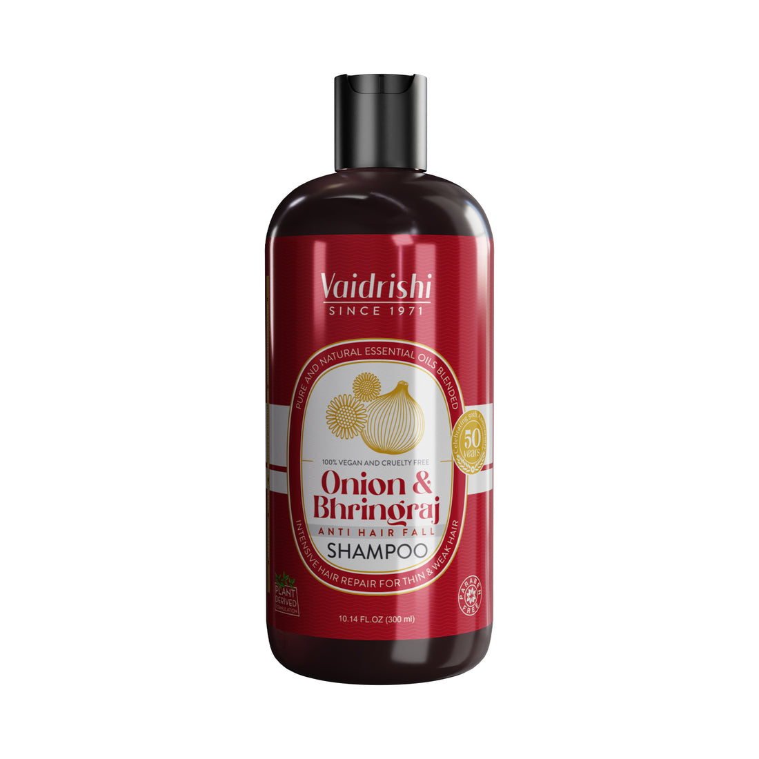 Vaidrishi Shampoo for Damaged &amp; Weak Hair with Onion and Bhringraj | Repair &amp; Strengthen Hair | 300 ML