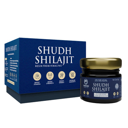Vaidrishi Shudh Shilajit Resin – 100% Pure Himalayan | Boost Energy, Strength &amp; Immunity – 20g