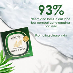 Vaidrishi Neem and Basil - Anti Acne Face Bar - Pack of 2