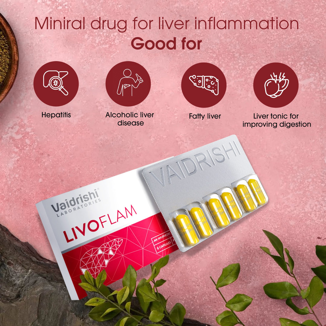 Vaidrishi Livoflam Capsules for FATTY LIVER | वैद्रिषी लिवोफ्लैम कैप्सूल फैटी लिवर के लिए |