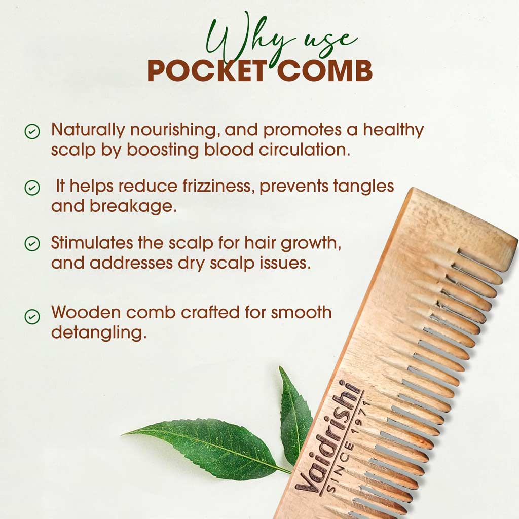 Vaidrishi Wooden Pocket Comb